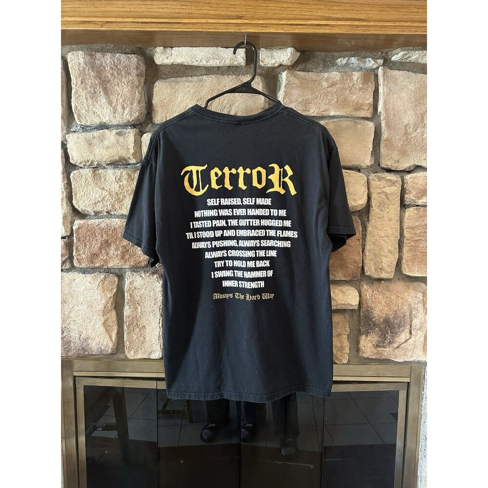 VTG 2006 Terror Always The Hard Way Band Concert Tour T-Shirt RARE Mens Sz L Y2K - Picture 2 of 6